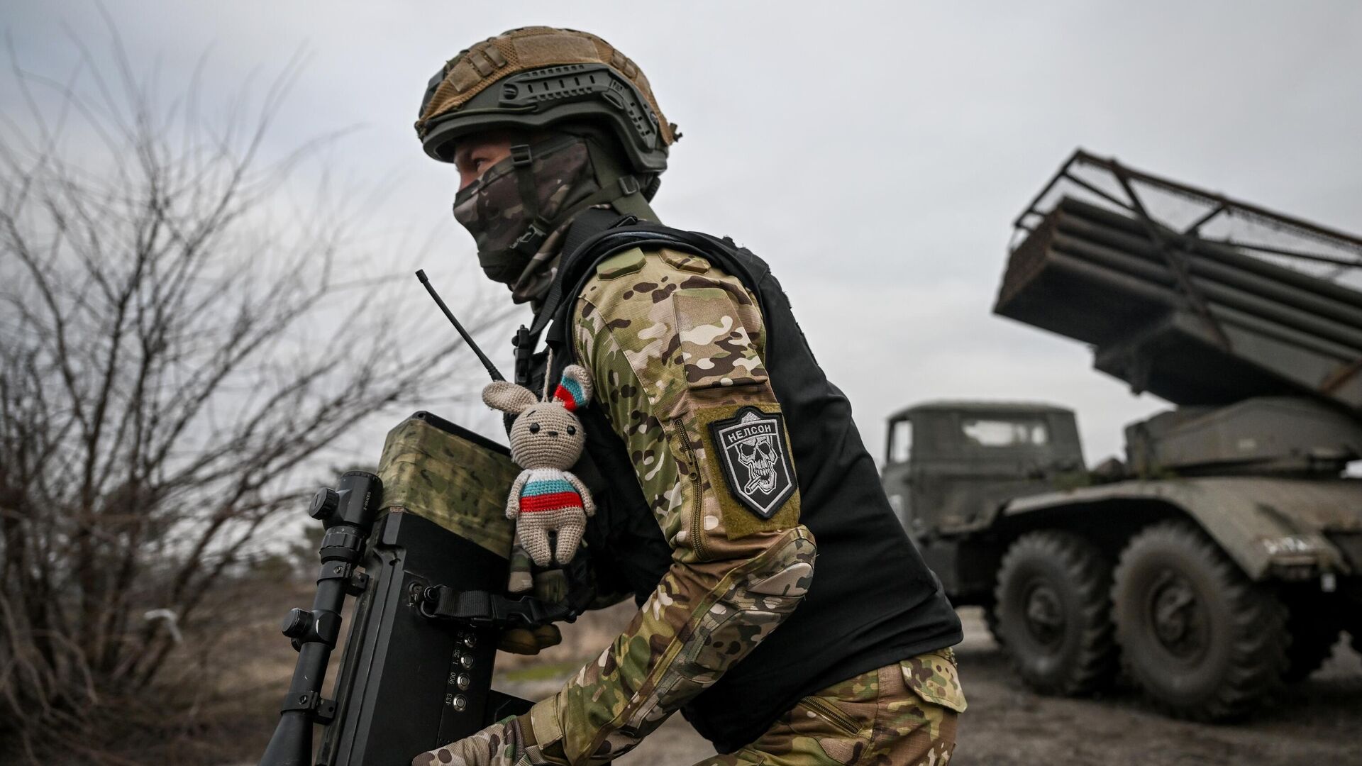 Военнослужащий полка Центрального военного округа в зоне СВО - РИА Новости, 1920, 22.02.2024