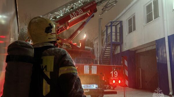 Пожар в Ижевске на улице Орджоникидзе