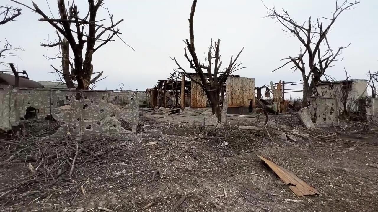 Жилые дома, пострадавшие в результате обстрелов в Авдеевке - РИА Новости, 1920, 19.02.2024