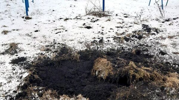 Последствия обстрела в одном из приграничных сел Курской области