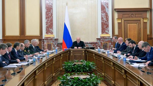 Премьер-министр РФ Михаил Мишустин проводит заседание Координационного совета по обеспечению потребностей ВС РФ. 19 февраля 2024