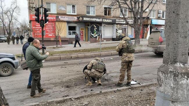 Последствия обстрела Донецка