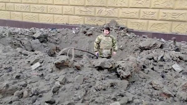Кадры с места ударов по Донецку 
