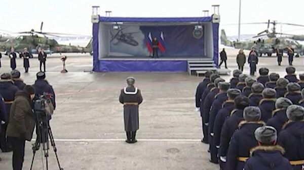 Церемония вручения госнаград воинским частям ВКС России