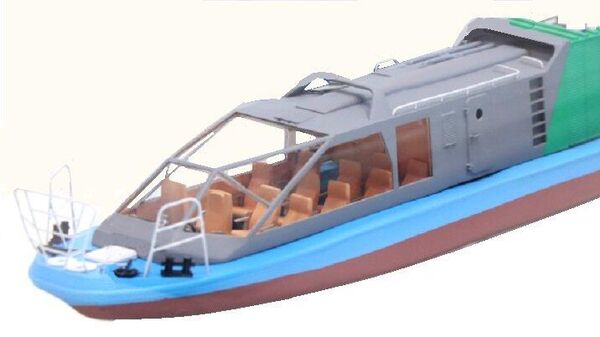 Модель прогулочного судна на водородных топливных элементах, представленная судостроительной компанией АК Барс