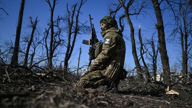 Российский боец в зоне СВО