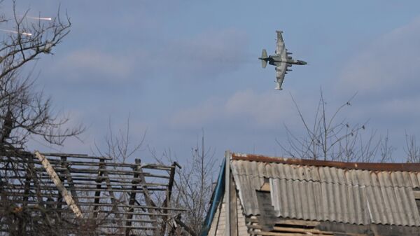 Самолет Су-25СМ3 ВС России в зоне СВО