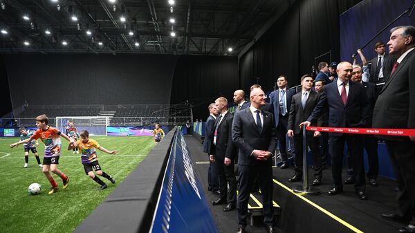 Владимир Путин во время соревнований международного турнира Игры Будущего в Казани