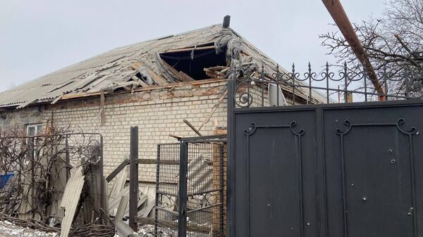 Последствия обстрела Центрально-Городского района Горловки. 23 февраля 2024
