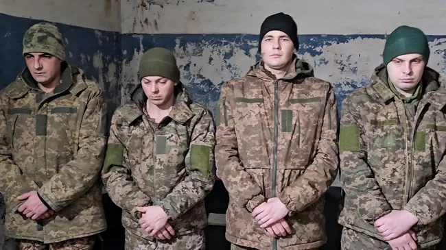 Взятые в плен украинские военные в Авдеевке