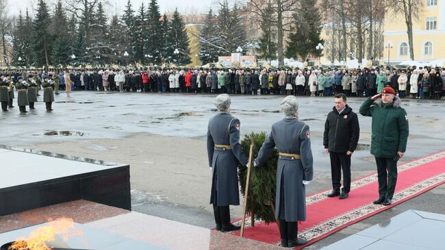 Губернатор Московской области Андрей Воробьев почтил память погибших военнослужащих дивизии им. Дзержинского