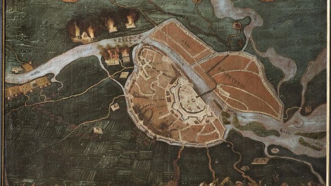 Репродукция картины Юхана Хаммера Взятие Новгорода в 1611 Репродукция картины Юхана Хаммера Взятие Новгорода в 1611