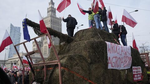 Акция протеста польских фермеров в Варшаве