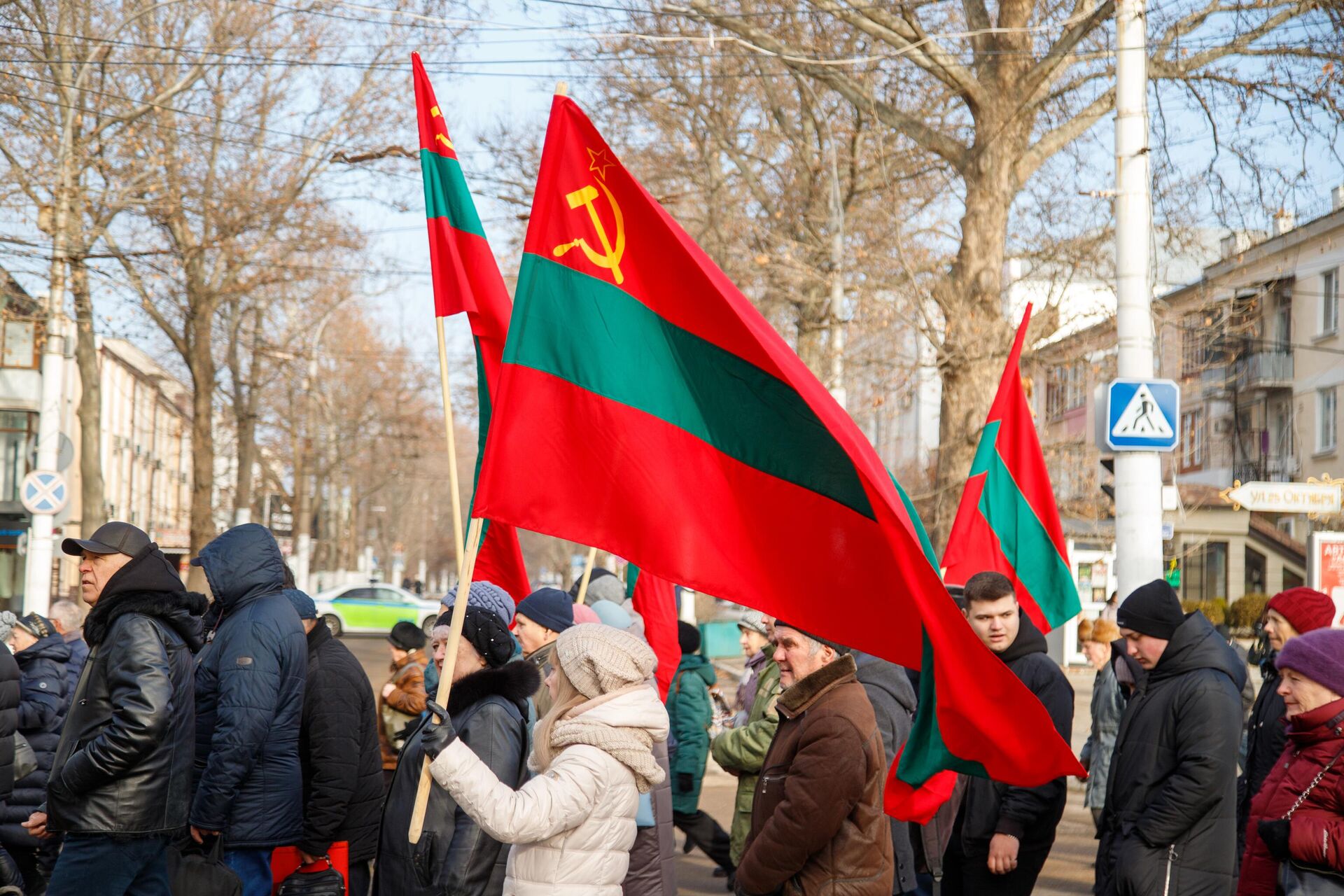 Акция протеста в Тирасполе против экономического давления со стороны Молдовы - РИА Новости, 1920, 19.11.2024