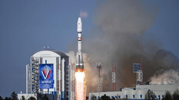 Запуск ракеты Союз-2.1б с разгонным блоком Фрегат, гидрометеорологическим космическим аппаратом Метеор-М и 17 российскими и одним иранским малыми спутниками с космодрома Восточный. 29 февраля 2024