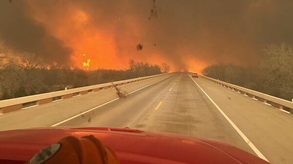 Природный пожар в Техасе, США