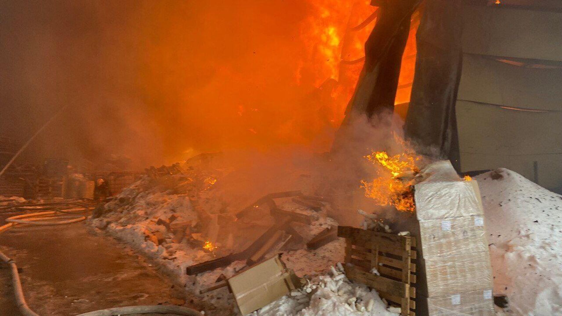 Пожар на складе в Раменском городском округе - РИА Новости, 1920, 29.02.2024