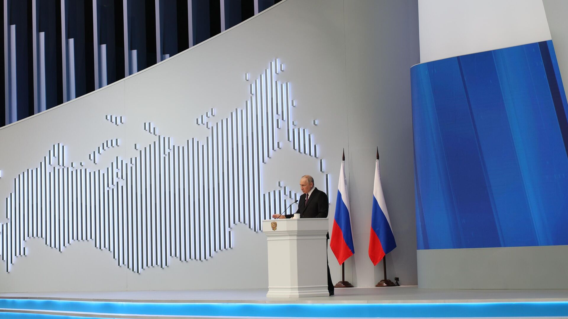 Президент РФ Владимир Путин выступает с ежегодным посланием к Федеральному собранию - РИА Новости, 1920, 29.02.2024