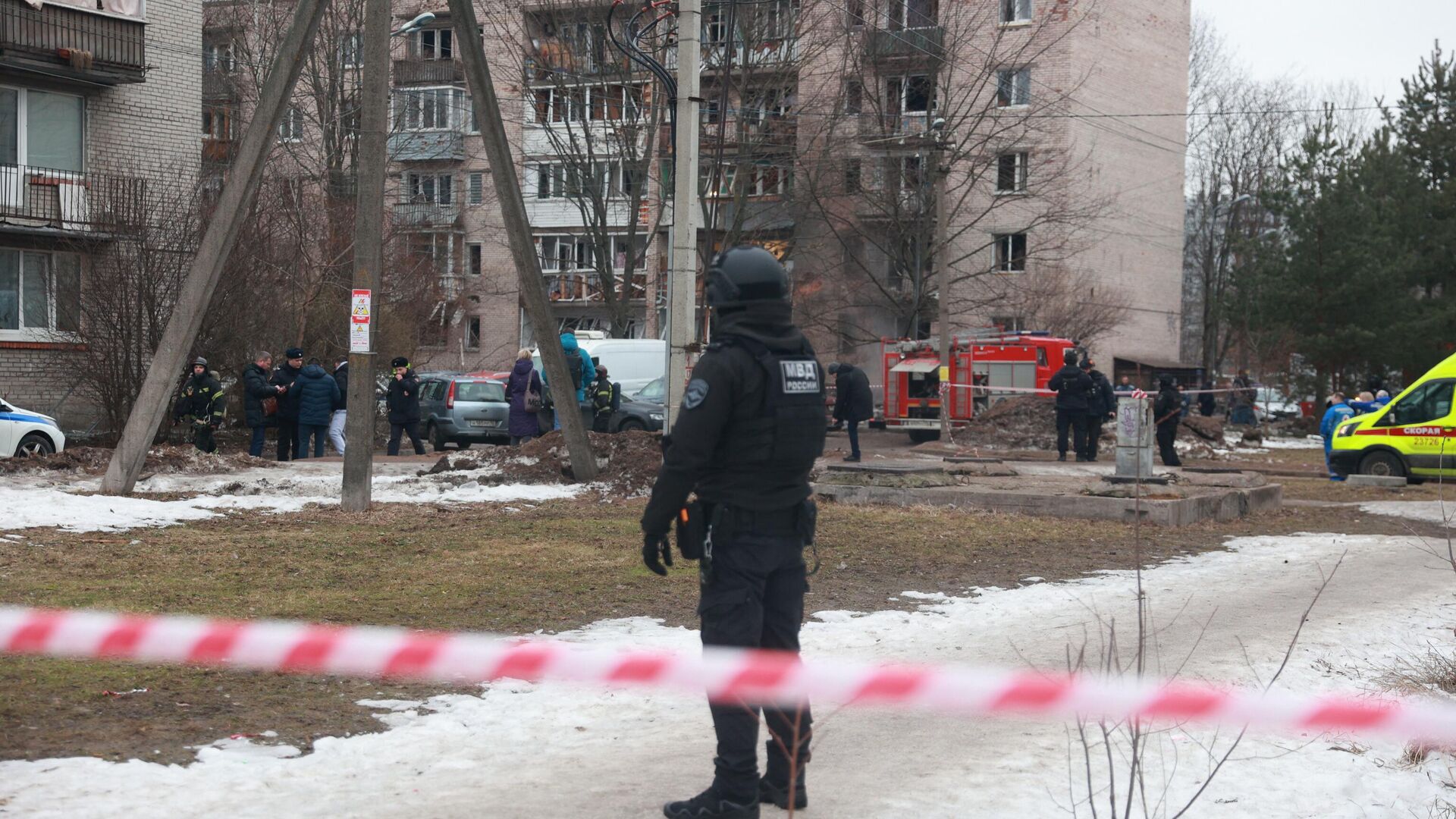 Место происшествия в Красногвардейском районе Санкт-Петербурга - РИА Новости, 1920, 02.03.2024