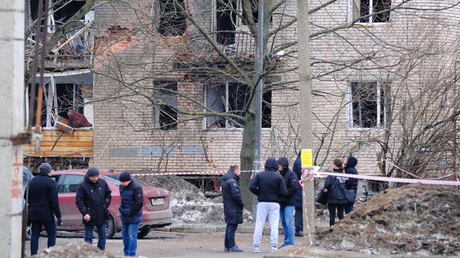 На месте ЧП в жилом доме в Красногвардейском районе Санкт-Петербурга