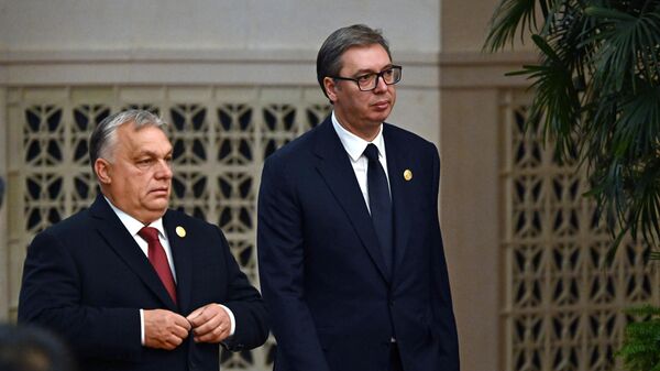 Премьер-министр Венгрии Виктор Орбан и президент Сербии Александр Вучич