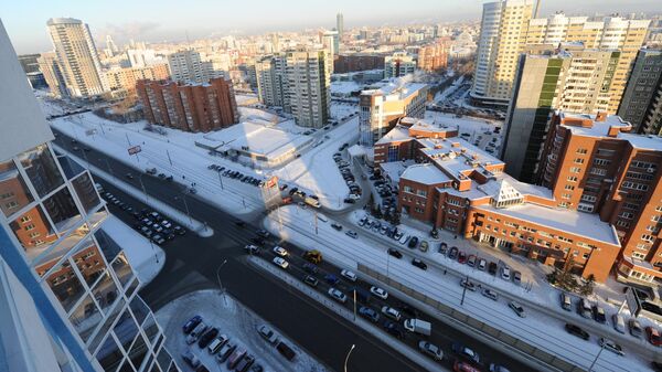 Вид на улицу Московскую в городе Екатеринбурге