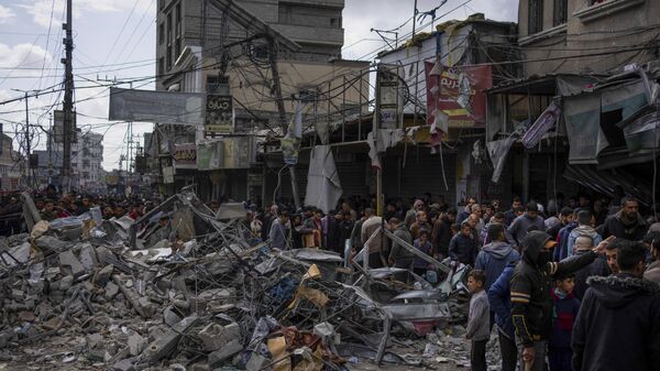 Разрушения после израильского удара по сектору Газа 