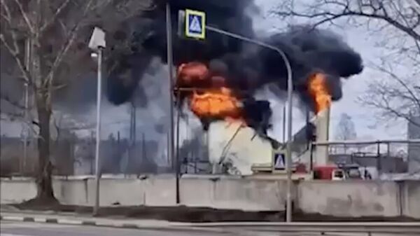 Пожар на складе горюче-смазочных материалов в Железногорском районе. 6 марта 2024