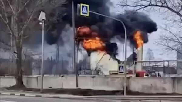 Пожар на складе горюче-смазочных материалов в Железногорском районе. 6 марта 2024