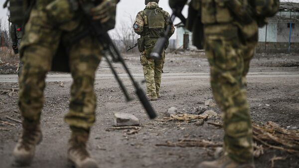 Российские военнослужащие в Авдеевке
