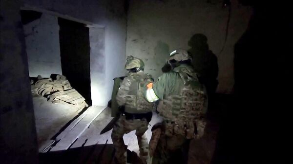 Кадр видео ликвидации гражданина республики Беларусь, готовившего теракт в Карелии