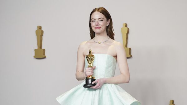 Актриса Эмма Стоун на церемонии вручения премии Оскар