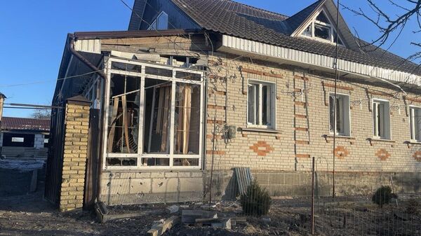 Последствия обстрела села Гончаровка в Курской области
