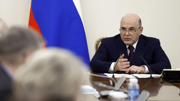 Председатель правительства РФ Михаил Мишустин проводит оперативное совещание с вице-премьерами РФ