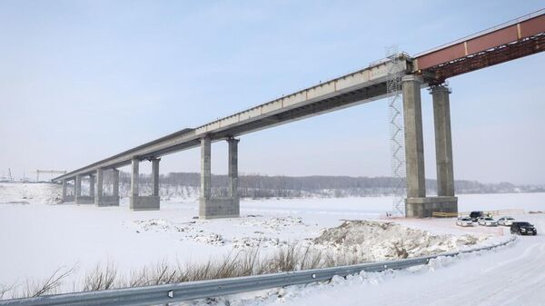 Звездный мост соединил берега Томи при строительстве обхода Кемерово
