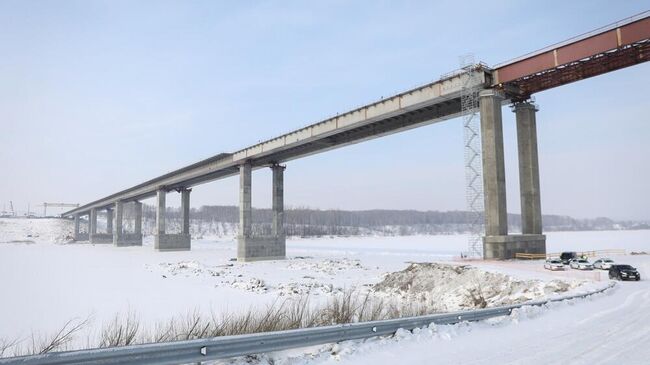 Звездный мост соединил берега Томи при строительстве обхода Кемерово