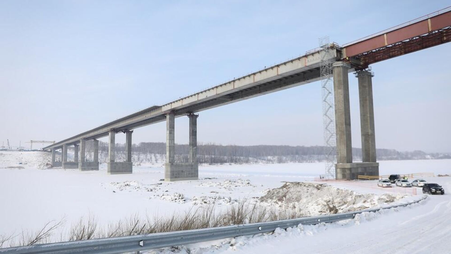 Звездный мост соединил берега Томи при строительстве обхода Кемерово - РИА Новости, 1920, 14.03.2024