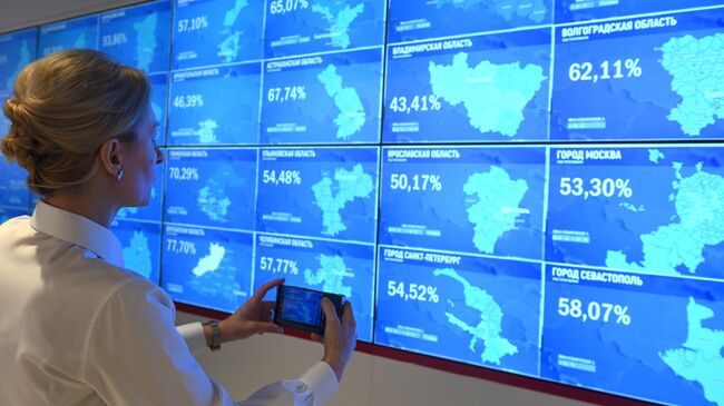 Работа информационного центра ЦИК РФ 