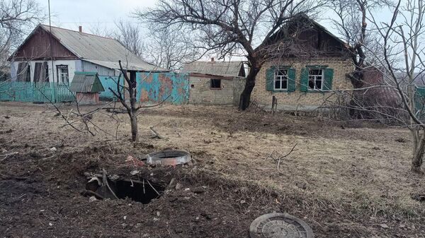 Последствия обстрела поселка Зайцево в Никитовском районе Горловки. 17 марта 2024