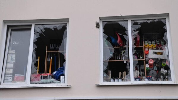 Последствия украинского обстрела в Белгороде
