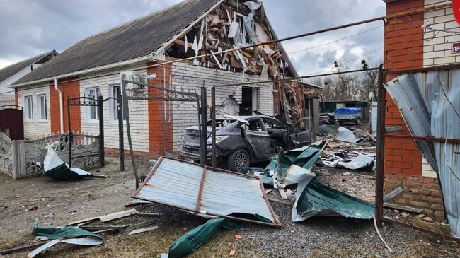 Последствия обстрела села Головчино Грайворонского городского округа Белгородской области