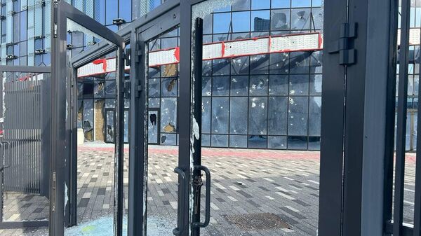 Последствия обстрела Белгорода со стороны ВСУ в результате которого был поврежден спортивный комплекс Белгород-Арена