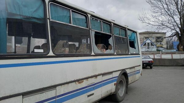 В Каховке под артобстрел попал рейсовый автобус