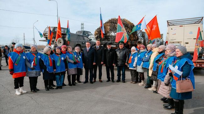 Груз, собранный в Тюменской области, для отправки в зону СВО