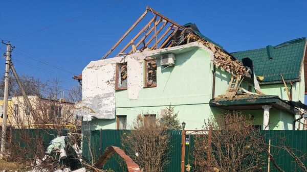 Последствия обстрела жилых домов в Новой Каховке. 22 марта 2024