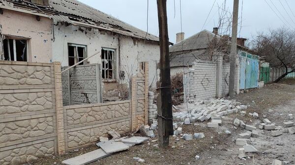 Жилые дома в Лисичанске, получившие повреждение в результате обстрела со стороны ВФУ
