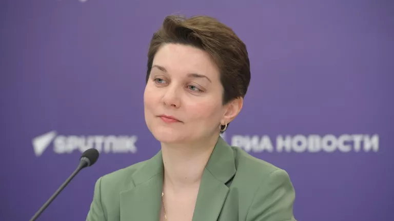 Начальник управления общественных связей, рекламы и маркетинга Государственного исторического музея Мария Лемигова во время круглого стола на тему Российские музеи в публичном информационном пространстве. Результативность коммуникационных стратегий