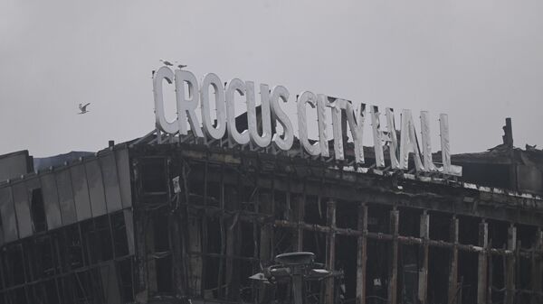 Концертный зал Крокус Сити Холл, где произошла стрельба, и начался пожар