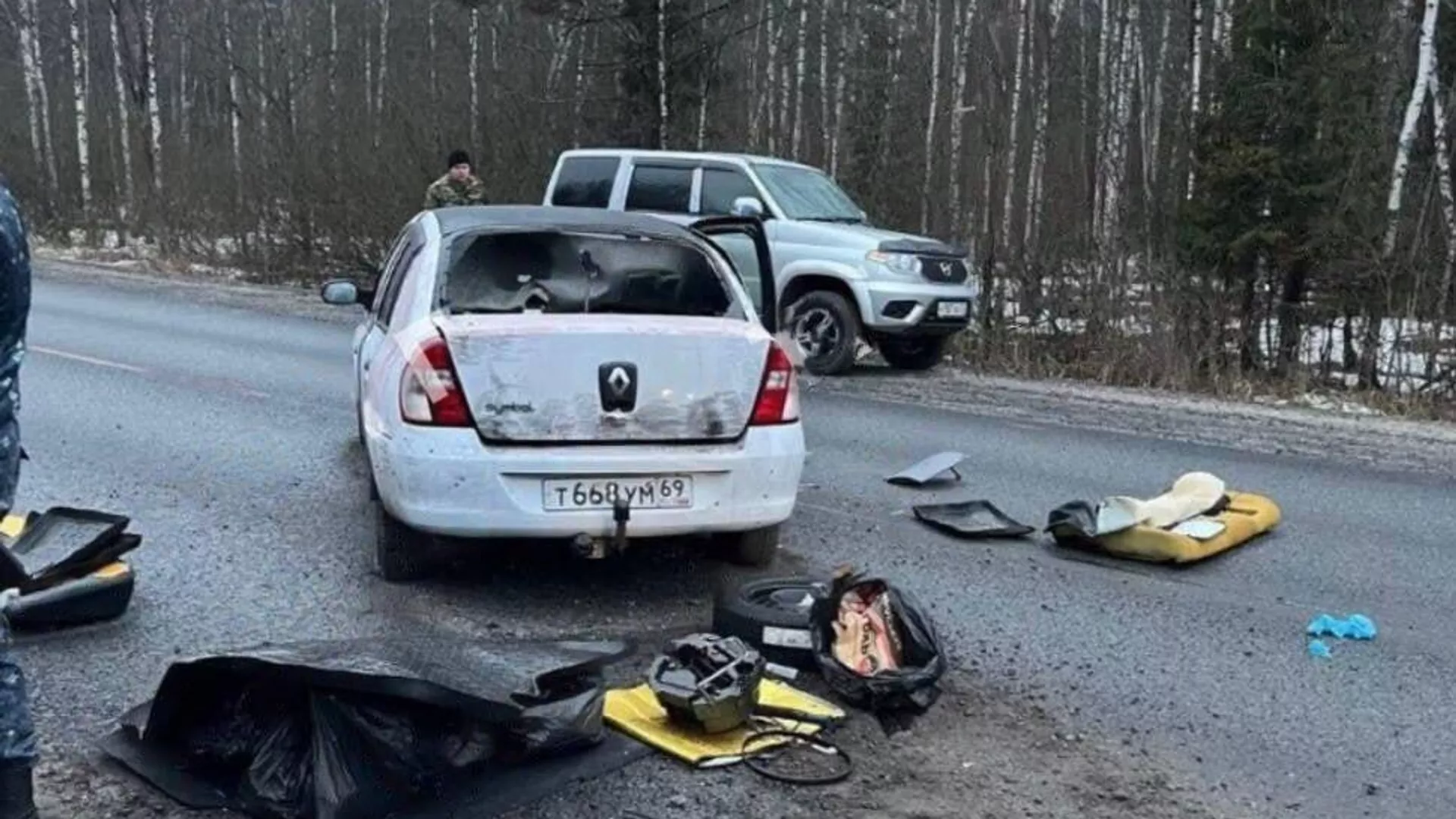 На месте задержания подозреваемых в нападении на Крокус в Брянской области - РИА Новости, 1920, 25.03.2024