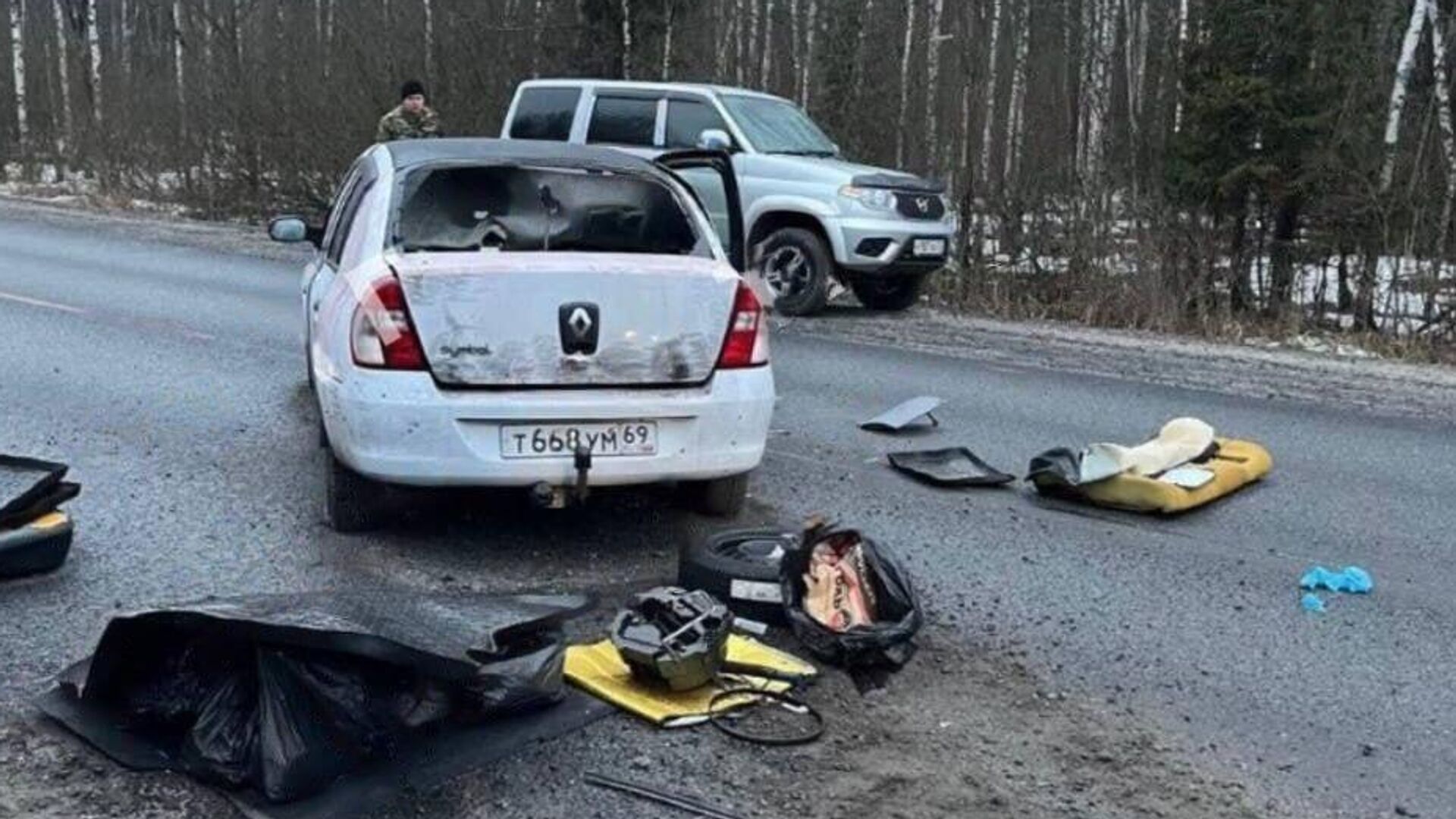 На месте задержания подозреваемых в нападении на Крокус в Брянской области. Архивное фото - РИА Новости, 1920, 29.03.2024